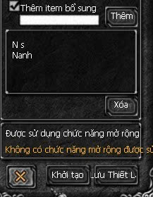 Cấu hình auto nhặt đồ
