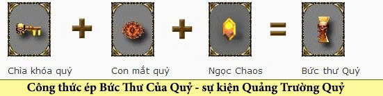 Nguyên liệu tham gia Quảng Trường Quỷ MU Đại Việt