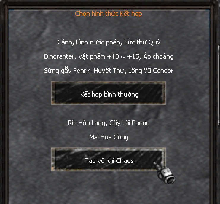 Tạo vũ khí Chaos